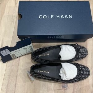 Cole Haan Women’s Black and White Tweed Loafers